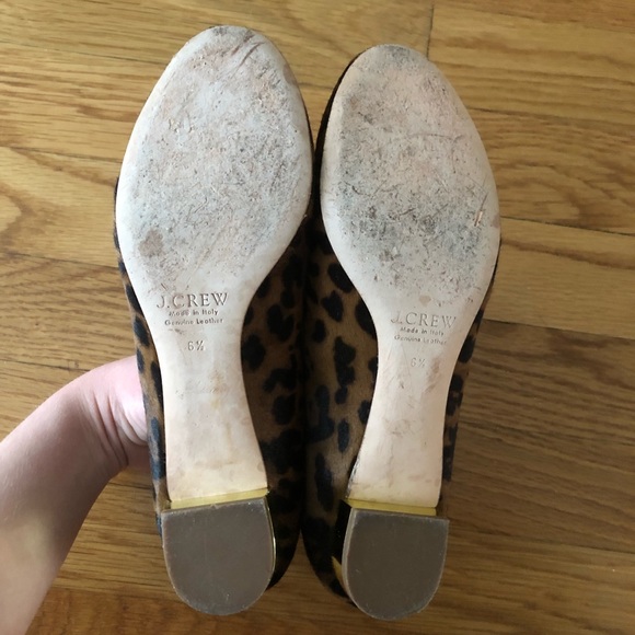 J. Crew Leopard Flats with Gold Heel - Picture 5 of 7